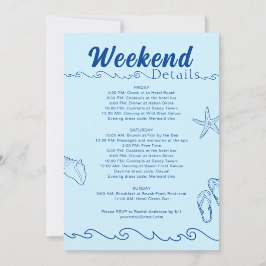 Activiteiten in de omgeving van Costal Beach Bache Kaart (Achterkant)