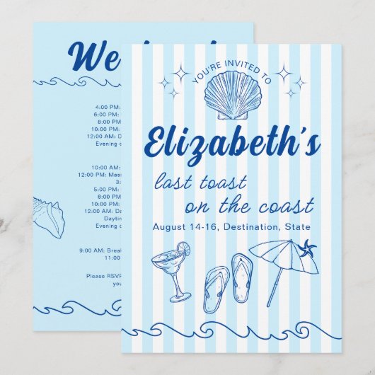 Activiteiten in de omgeving van Costal Beach Bache Kaart (Voorkant / Achterkant)