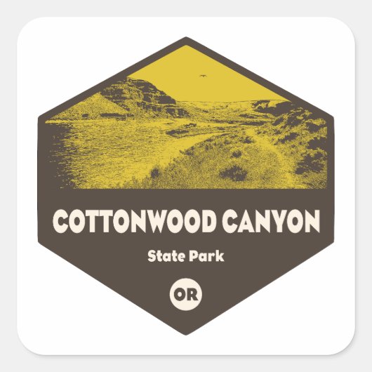 Activiteiten in de omgeving van Cottonwood Canyon Vierkante Sticker (Voorkant)