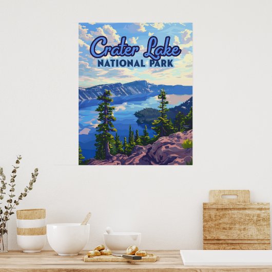 Activiteiten in de omgeving van Crater Lake Nation Poster (Keuken)