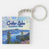 Activiteiten in de omgeving van Crater Lake Nation Sleutelhanger (Achterkant)