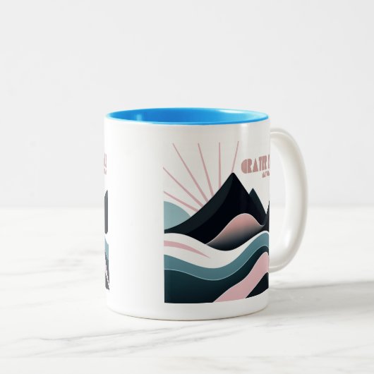 Activiteiten in de omgeving van Crater Lake Nation Tweekleurige Koffiemok (Voorkant rechts)