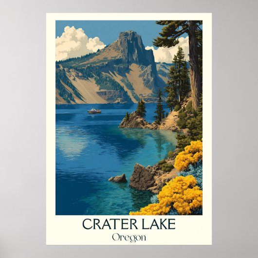 Activiteiten in de omgeving van Crater Lake Oregon Poster (Voorkant)