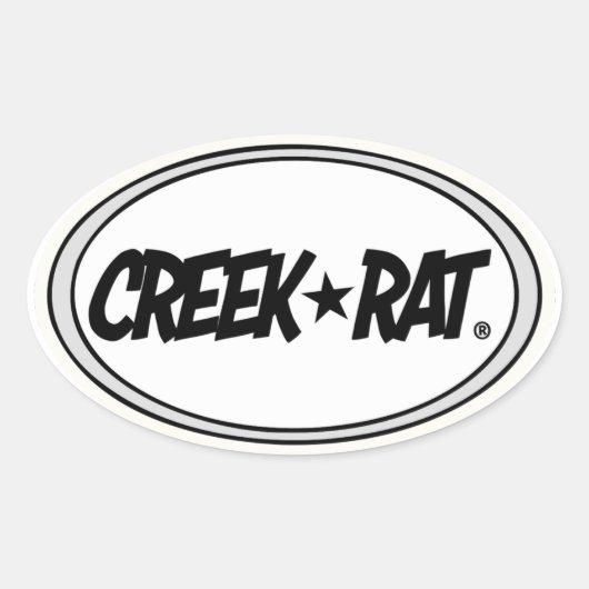 Activiteiten in de omgeving van Creekrat Cartoon S Ovale Sticker (Voorkant)