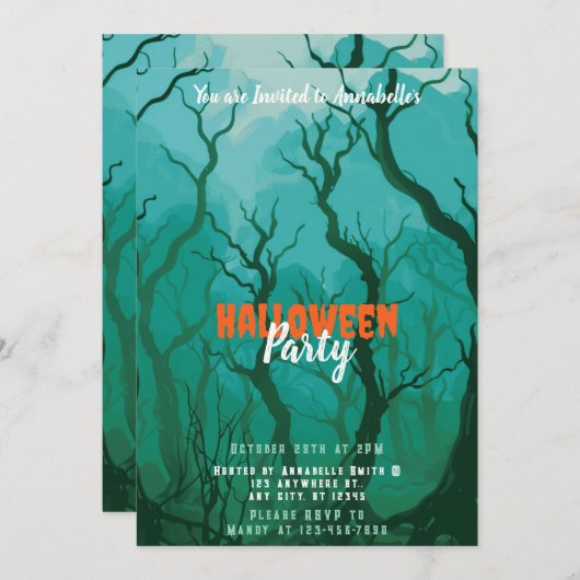 Activiteiten in de omgeving van Creepy Foggy Fores Kaart (Voorkant / Achterkant)