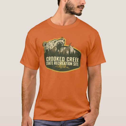 Activiteiten in de omgeving van Crooked Creek Stat T-shirt (Voorkant)