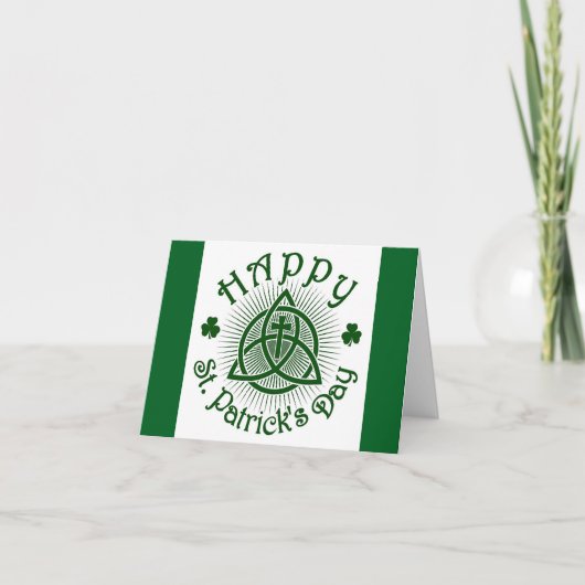 Activiteiten in de omgeving van Cross and Shamrock Feestdagen Kaart (Voorkant)