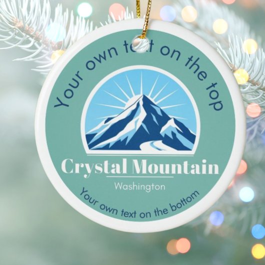 Activiteiten in de omgeving van Crystal Mountain W Keramisch Ornament
