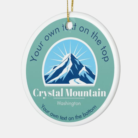 Activiteiten in de omgeving van Crystal Mountain W Keramisch Ornament (Links)