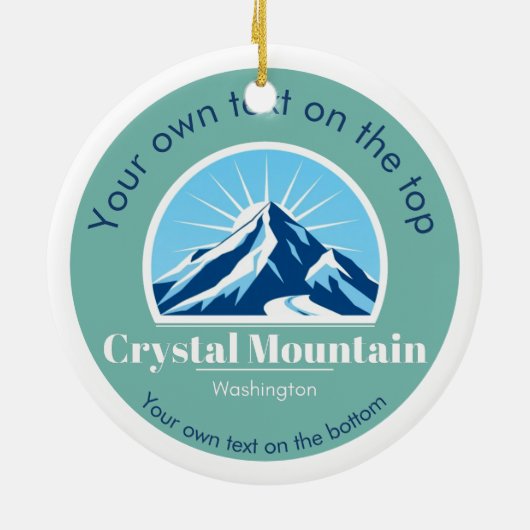 Activiteiten in de omgeving van Crystal Mountain W Keramisch Ornament (Achterkant)