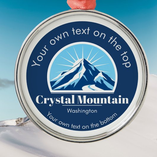 Activiteiten in de omgeving van Crystal Mountain W Metalen Ornament
