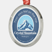 Activiteiten in de omgeving van Crystal Mountain W Metalen Ornament (Links)
