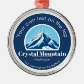 Activiteiten in de omgeving van Crystal Mountain W Metalen Ornament (Voorkant)