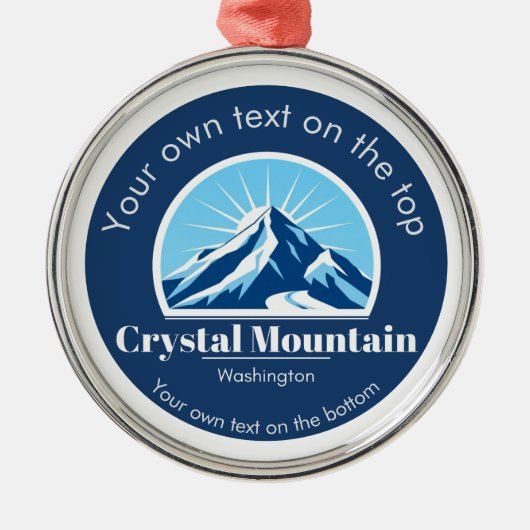 Activiteiten in de omgeving van Crystal Mountain W Metalen Ornament (Voorkant)