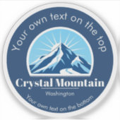 Activiteiten in de omgeving van Crystal Mountain W Sticker (Voorkant)