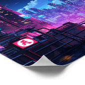 Activiteiten in de omgeving van Cyberpunk City Nig Poster (Hoek)