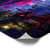 Activiteiten in de omgeving van Cyberpunk City Wat Poster (Hoek)