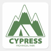 Activiteiten in de omgeving van Cypress Provincial Vierkante Sticker (Voorkant)