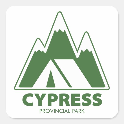 Activiteiten in de omgeving van Cypress Provincial Vierkante Sticker (Voorkant)