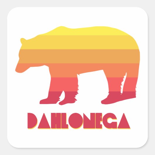 Activiteiten in de omgeving van Dahlonega Georgia  Vierkante Sticker (Voorkant)