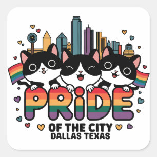 Activiteiten in de omgeving van Dallas City Texas  Vierkante Sticker