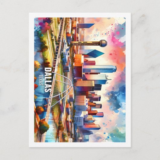 Activiteiten in de omgeving van Dallas Texas Famou Briefkaart (Voorkant)