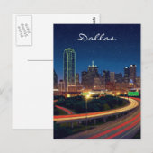 Activiteiten in de omgeving van Dallas Texas Night Briefkaart (Voorkant / Achterkant)