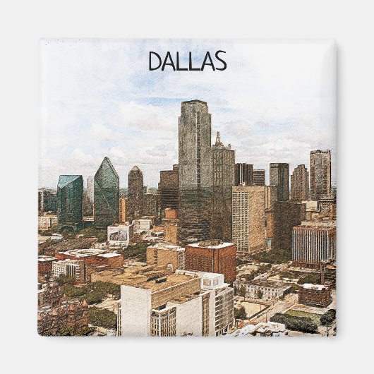 Activiteiten in de omgeving van Dallas Texas Panor Magneet (Voorkant)