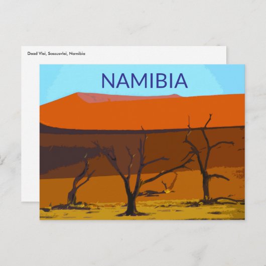 Activiteiten in de omgeving van Deadvlei Namibia T Briefkaart (Voorkant / Achterkant)