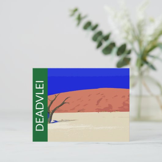 Activiteiten in de omgeving van Deadvlei Namibia T Briefkaart (Staand voorkant)