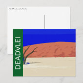 Activiteiten in de omgeving van Deadvlei Namibia T Briefkaart (Voorkant / Achterkant)