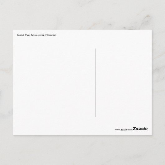 Activiteiten in de omgeving van Deadvlei Namibia T Briefkaart (Achterkant)