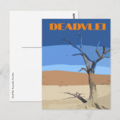 Activiteiten in de omgeving van Deadvlei Namibia T Briefkaart (Voorkant / Achterkant)