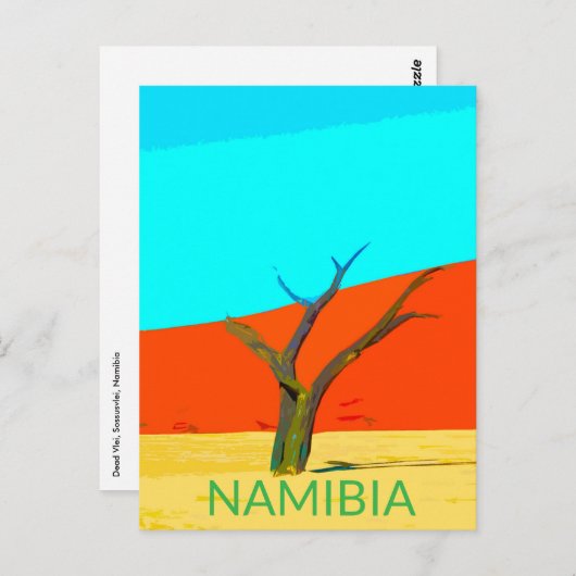 Activiteiten in de omgeving van Deadvlei Namibia T Briefkaart (Voorkant / Achterkant)