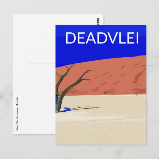 Activiteiten in de omgeving van Deadvlei Namibia T Briefkaart (Voorkant / Achterkant)