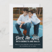 Activiteiten in de omgeving van Deck the Halls Bas Feestdagenkaart (Voorkant)