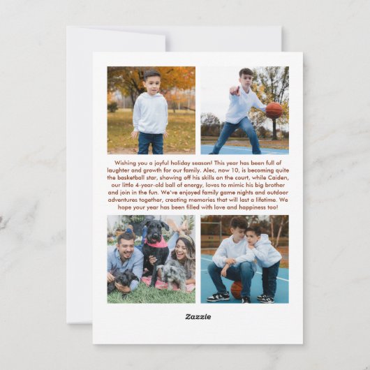 Activiteiten in de omgeving van Deck the Halls Bas Feestdagenkaart (Achterkant)