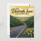 Activiteiten in de omgeving van Decorah Iowa Trave Briefkaart (Voorkant / Achterkant)