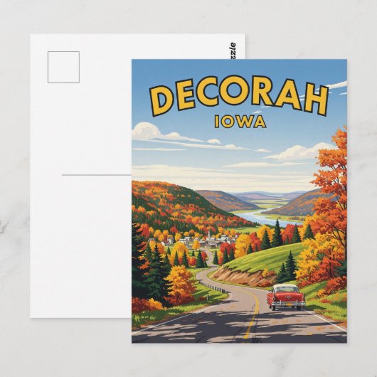 Activiteiten in de omgeving van Decorah Iowa Trave Briefkaart (Voorkant / Achterkant)