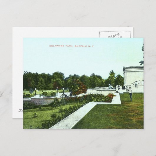 Activiteiten in de omgeving van Delaware Park, Buf Briefkaart (Voorkant / Achterkant)