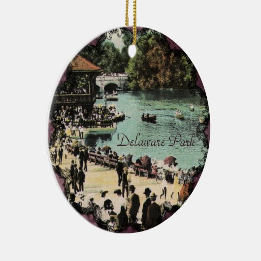 Activiteiten in de omgeving van Delaware Park Buf Keramisch Ornament (Rechts)