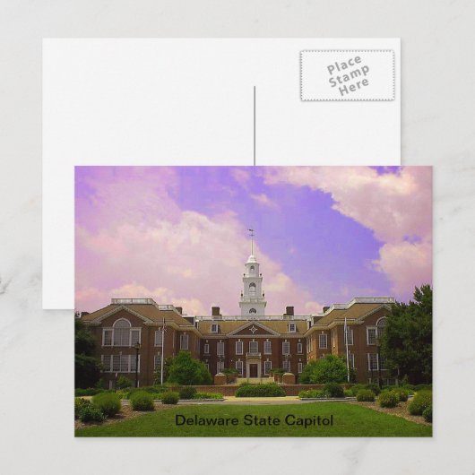 Activiteiten in de omgeving van Delaware State Cap Briefkaart (Voorkant / Achterkant)