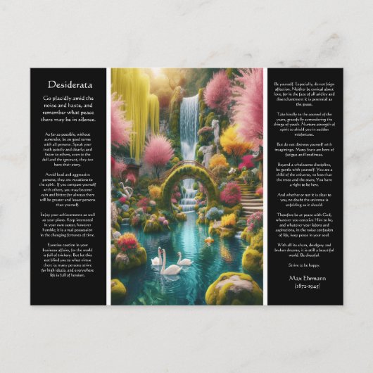 Activiteiten in de omgeving van Desiderata Waterfa Briefkaart (Voorkant)