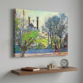 Activiteiten in de omgeving van Detroit's Riverwal Canvas Afdruk