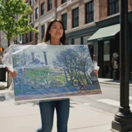 Activiteiten in de omgeving van Detroit's Riverwal Canvas Afdruk