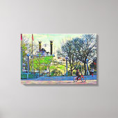 Activiteiten in de omgeving van Detroit's Riverwal Canvas Afdruk (Voorkant)