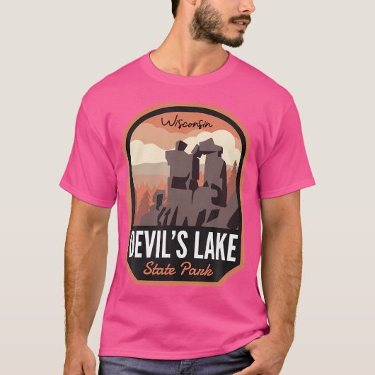 Activiteiten in de omgeving van Devil's Lake State T-shirt (Voorkant)