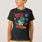 Activiteiten in de omgeving van Dino in Space Surf T-shirt (Voorkant)
