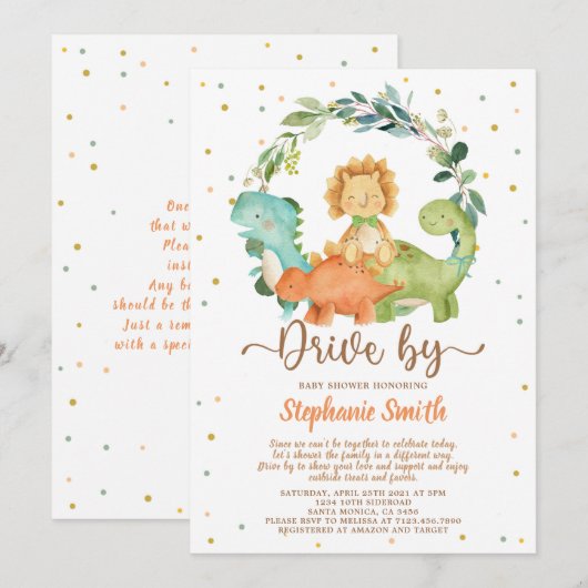 Activiteiten in de omgeving van Dinosaurs Boy Baby Kaart (Voorkant / Achterkant)