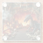 Activiteiten in de omgeving van Dragon's Cave Art Glazen Onderzetter (Achterkant)